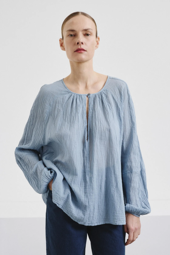 Blusa in garza di cotone - Pomandere