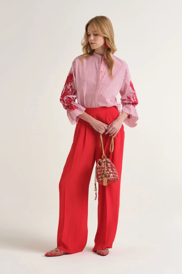 Camicia striped fleur - Maliparmi