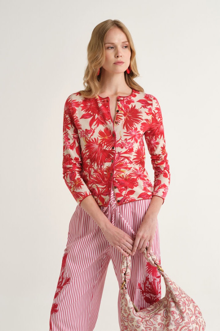 Cardigan cotton printed - Maliparmi