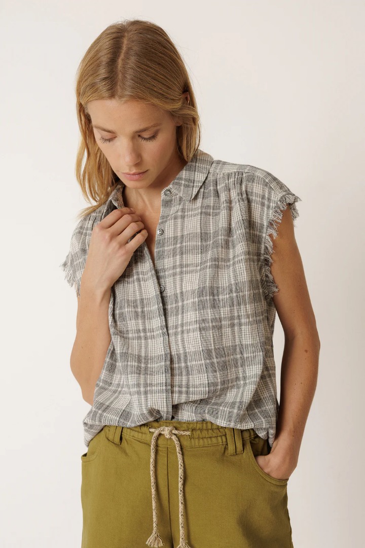 Camicia di cotone sfilacciata  - Indi & Cold