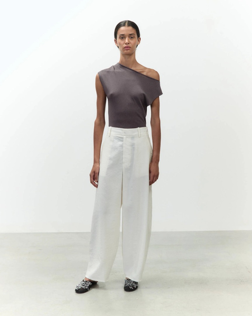 Pantalone tela di seta cropped - Alysi