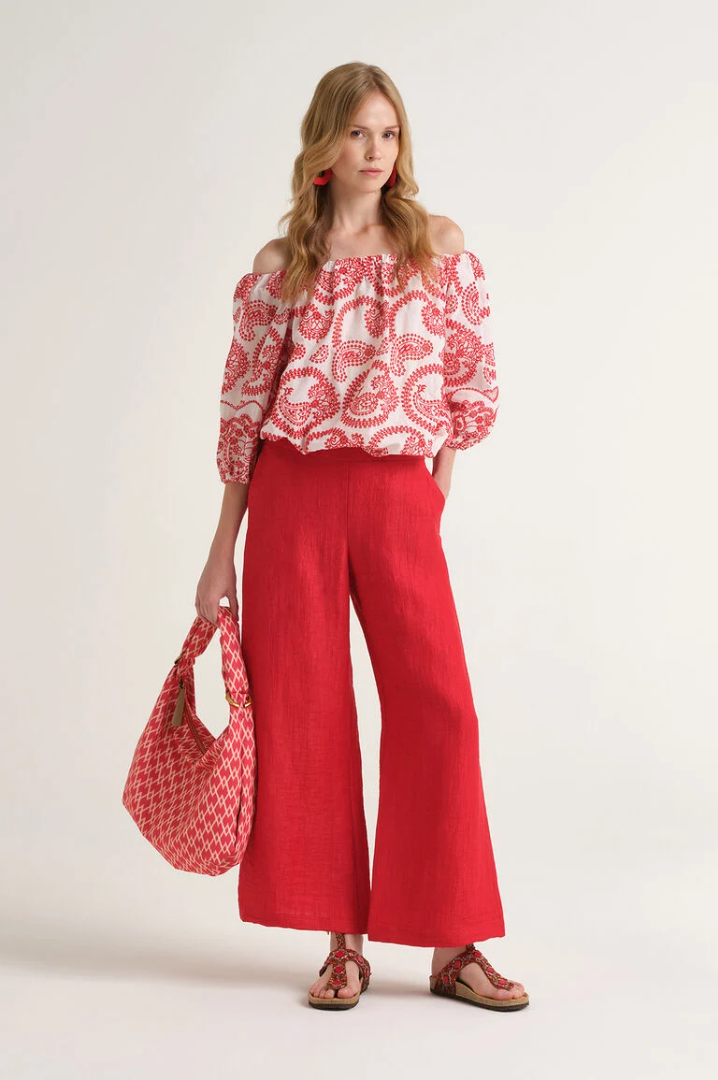 Pantalone linen jacquard - Maliparmi