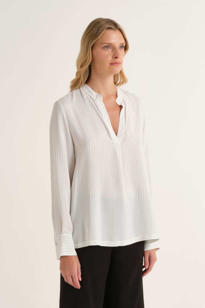 Camicia coreana fluid stripe - Maliparmi
